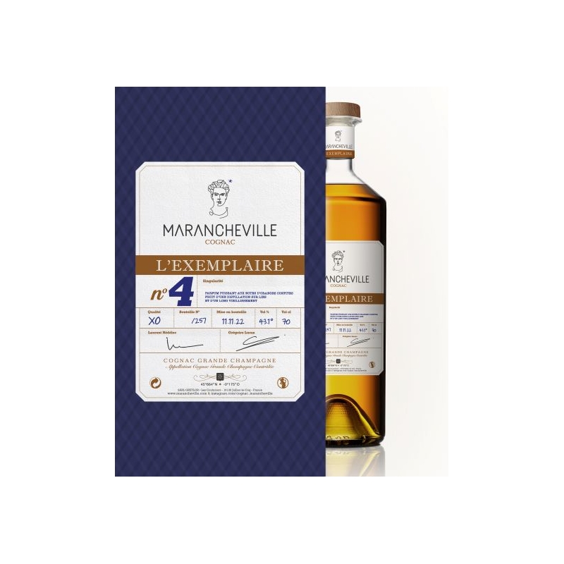 L'Exemplaire N°4 XO Grande Champagne Cognac Marancheville édition limitée L'Exemplaire N°4 XO Grande Champagne Cognac Marancheville édition limitée