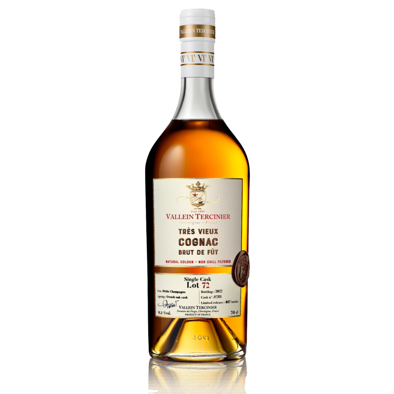 Lot 72 Petite Champagne brut de fût Cognac Vallein-Tercinier édition limitée Lot 72 Petite Champagne brut de fût Cognac Vallein-Tercinier édition limitée