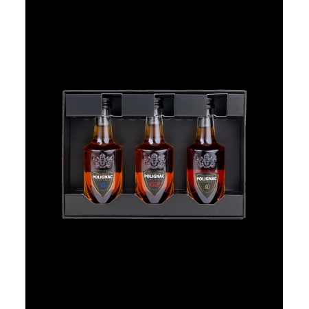 Set 3 miniatures VS/VSOP/XO Cognac Prince de Polignac