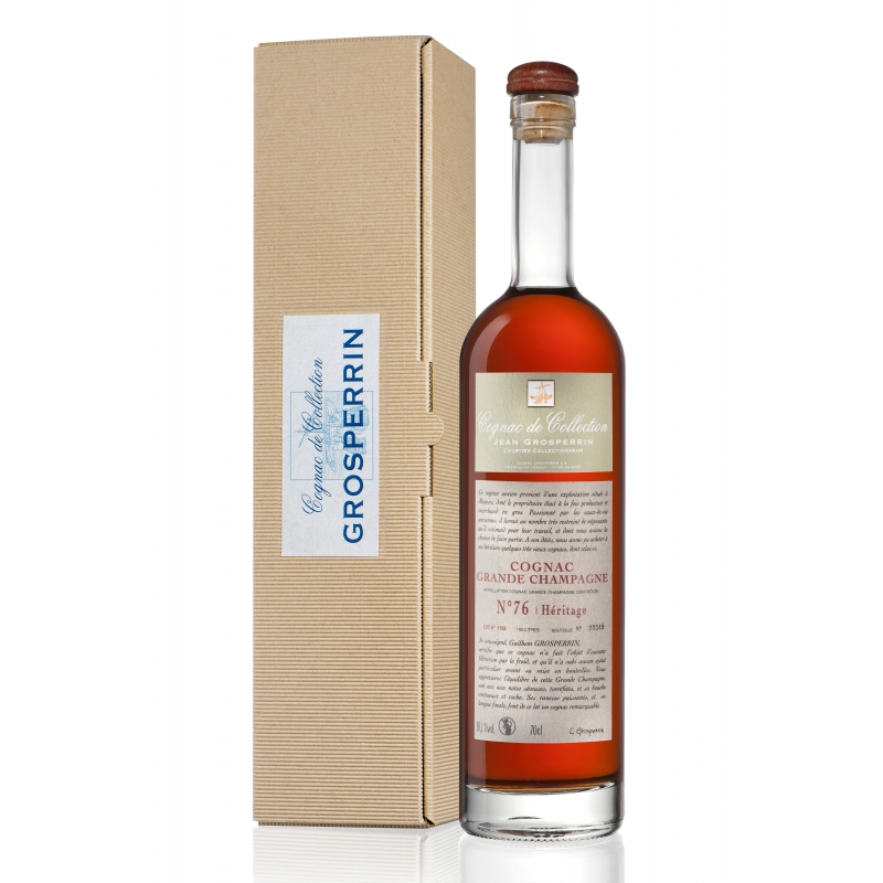 Héritage N°76 Grande Champagne Brut de fût Cognac Grosperrin édition limitée Héritage N°76 Grande Champagne Brut de fût Cognac Grosperrin édition limitée